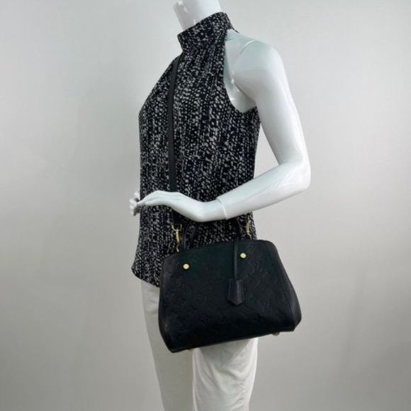 Louis Vuitton Empreinte Montaigne BB in Black Satchel Crossbody Handbag - Picture 2 of 13